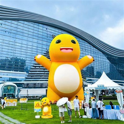 Publicitat inflable Dibuixos animats bonics Home Drac